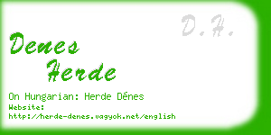 denes herde business card